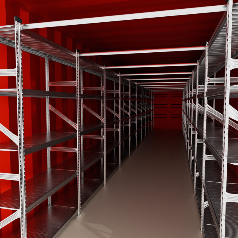 Regały metalowe do kontenera