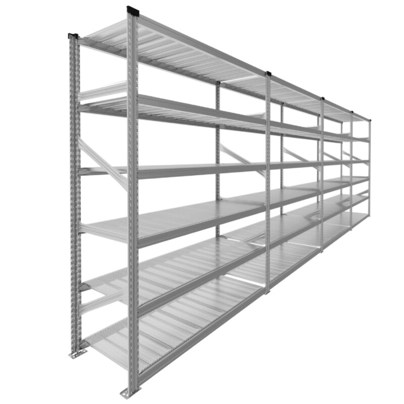 Regał magazynowy z perforacją