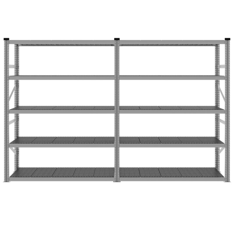 Regał metalowy z plastikowymi półkami