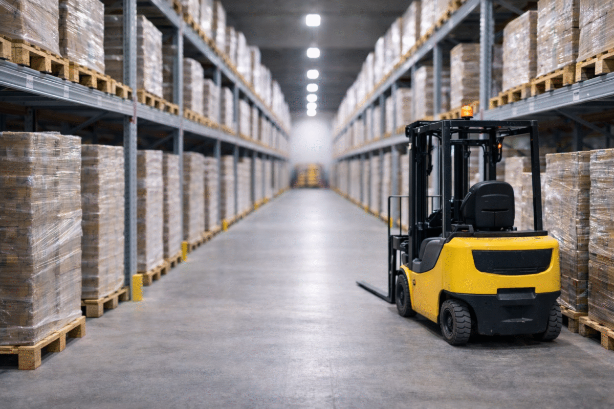 odległości między regałami w magazynie