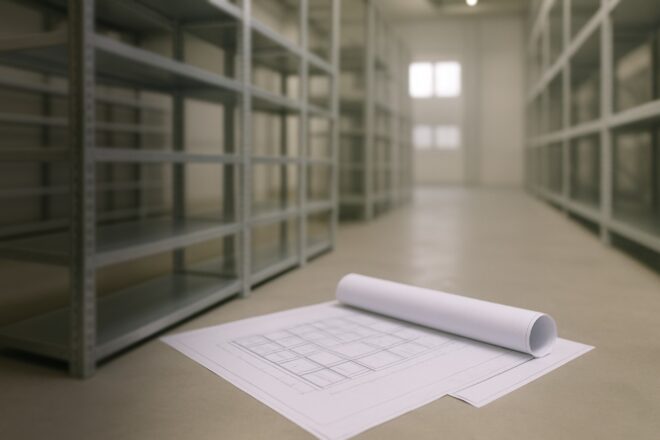 Projekt zabudowy magazynowej